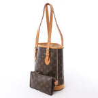 Louis Vuitton Bucket PM Monogram Canvas Shoulder Bag in Brown M42238