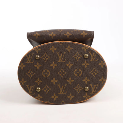 Louis Vuitton Bucket PM Monogram Canvas Shoulder Bag in Brown M42238