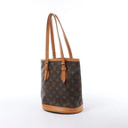 Louis Vuitton Bucket PM Monogram Canvas Shoulder Bag in Brown M42238