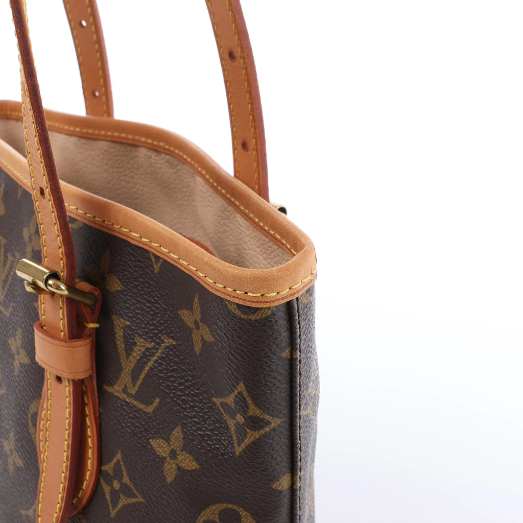 Louis Vuitton Bucket PM Monogram Canvas Shoulder Bag in Brown M42238