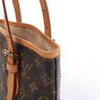Louis Vuitton Bucket PM Monogram Canvas Shoulder Bag in Brown M42238