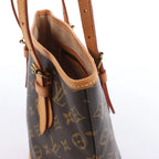 Louis Vuitton Bucket PM Monogram Canvas Shoulder Bag in Brown M42238
