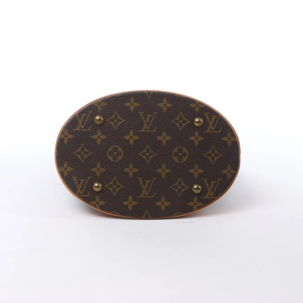 Louis Vuitton Bucket PM Monogram Canvas Shoulder Bag in Brown M42238