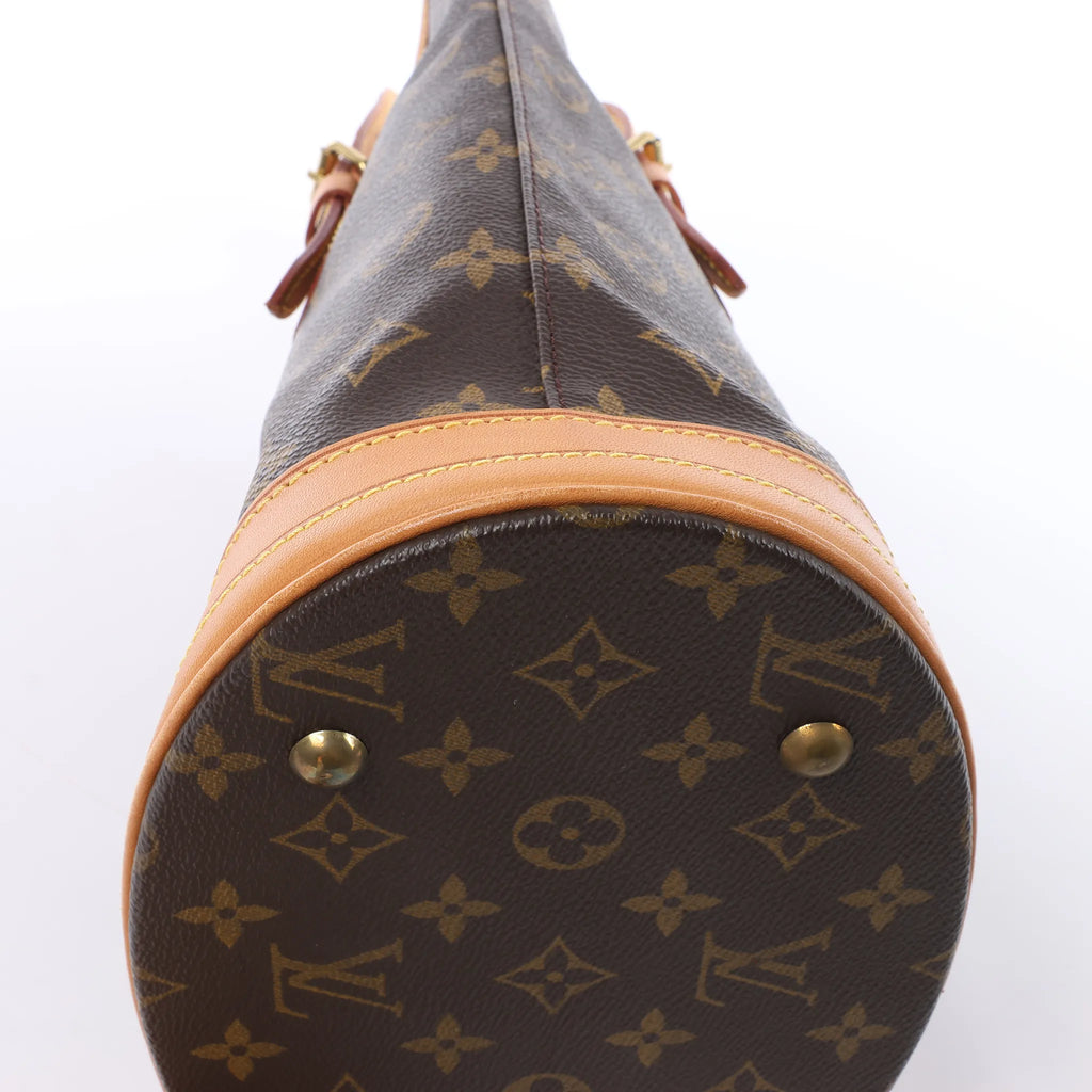 Louis Vuitton Bucket PM Monogram Canvas Shoulder Bag in Brown M42238