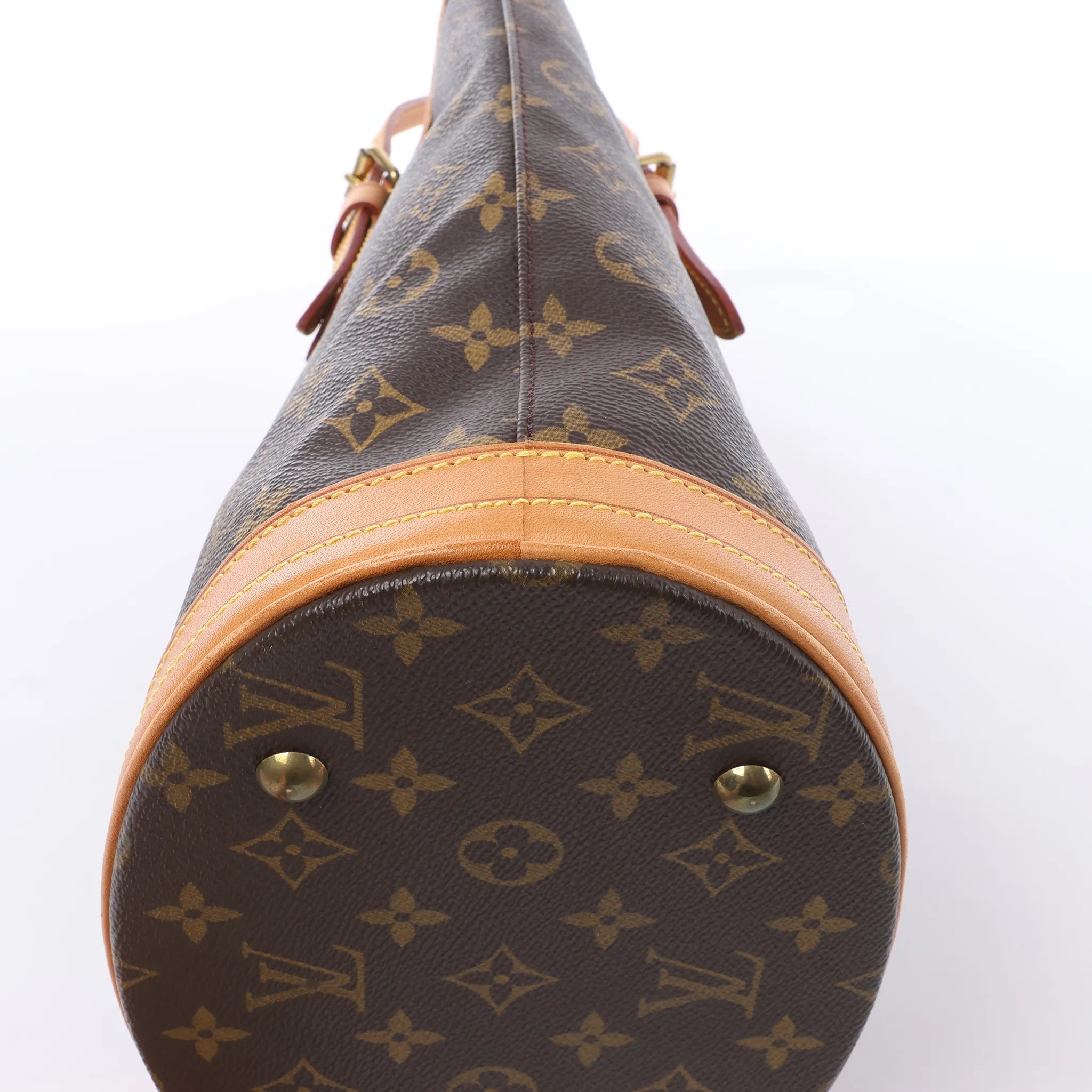 Louis Vuitton Bucket PM Monogram Canvas Shoulder Bag in Brown M42238