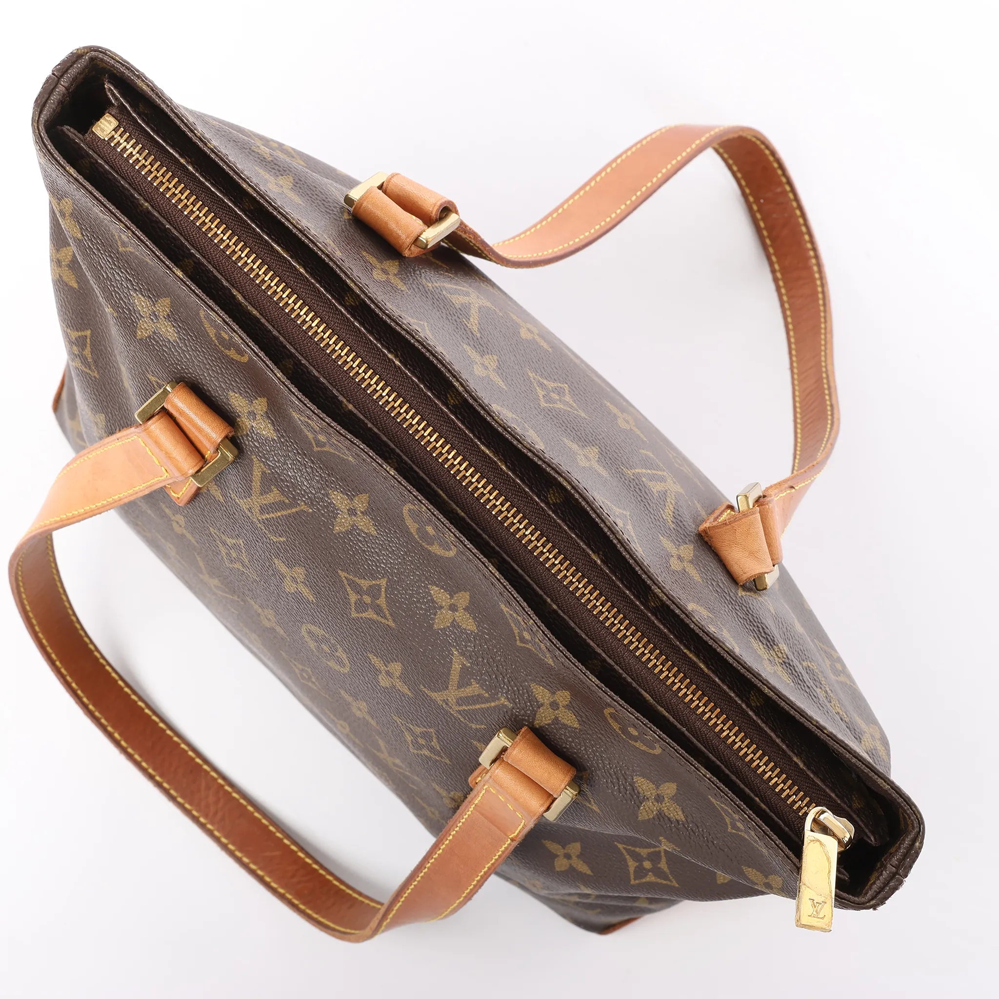 Louis Vuitton Cabas Piano Monogram Canvas Shoulder Bag in Brown M51148