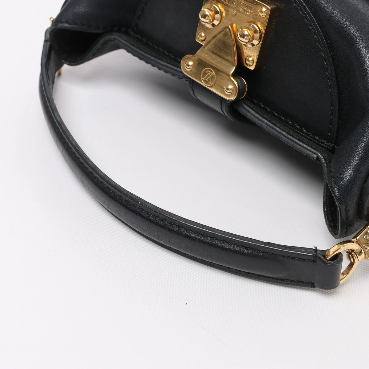 Louis Vuitton Duffle PM Leather 2Way Handbag in Black