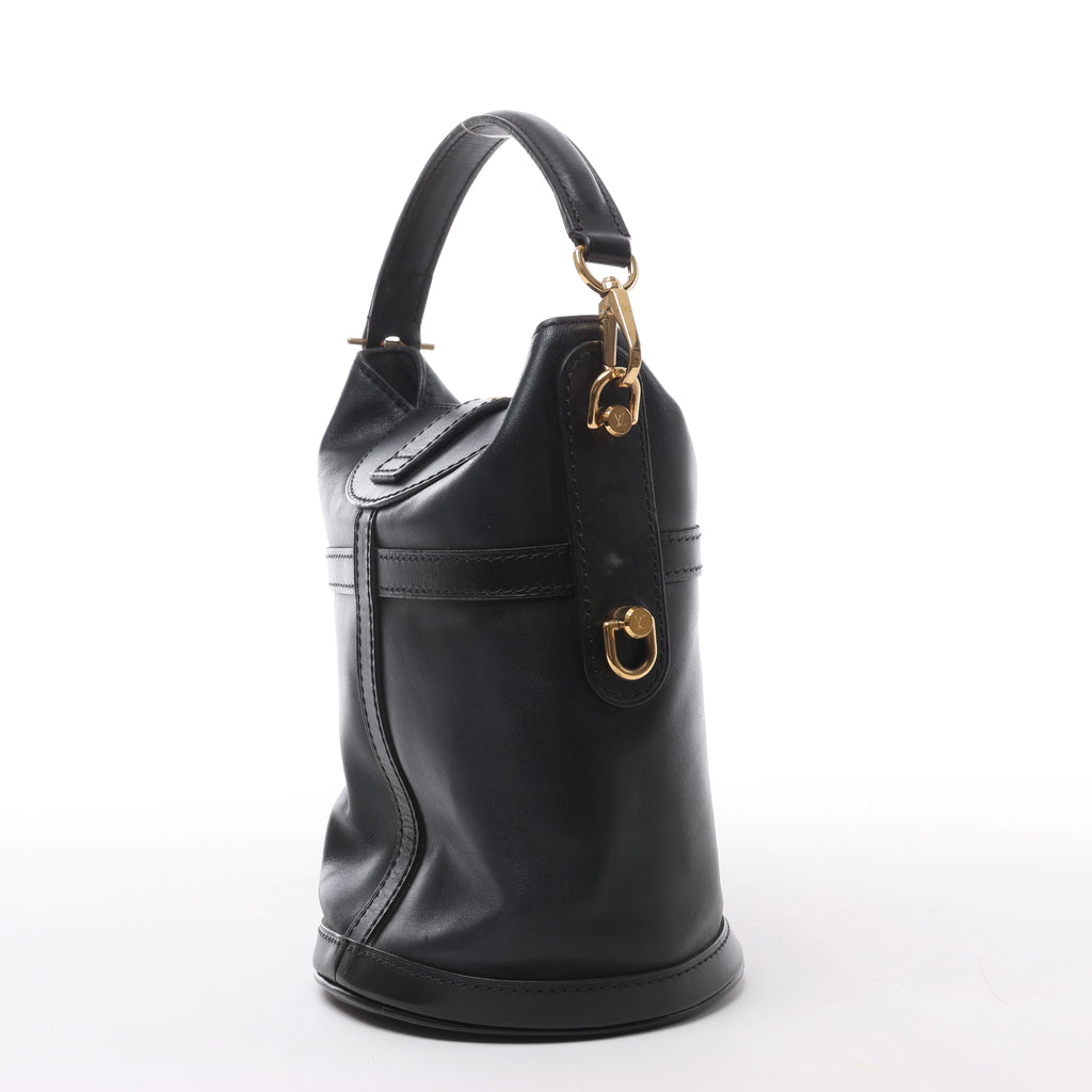 Louis Vuitton Duffle PM Leather 2Way Handbag in Black