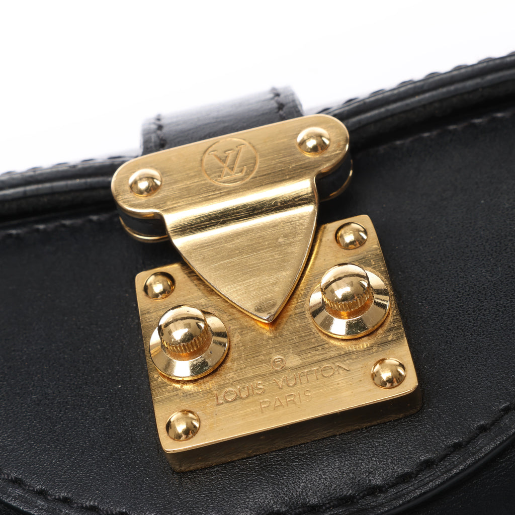 Louis Vuitton Duffle PM Leather 2Way Handbag in Black