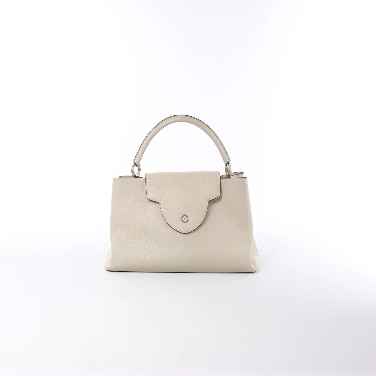Louis Vuitton Capucines GM Taurillon Leather Handbag in Beige