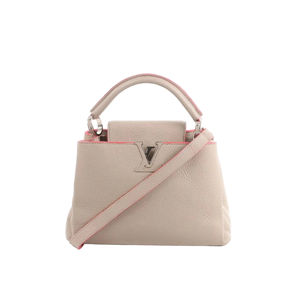 Louis Vuitton Capucines BB Parnassea Leather 2Way Handbag in Beige M94688