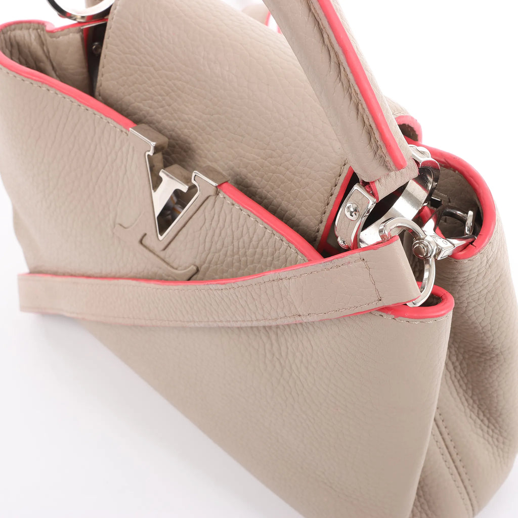 Louis Vuitton Capucines BB Parnassea Leather 2Way Handbag in Beige M94688