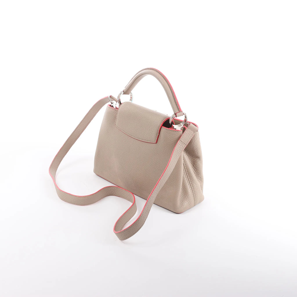 Louis Vuitton Capucines BB Parnassea Leather 2Way Handbag in Beige M94688
