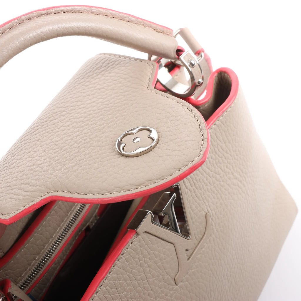Louis Vuitton Capucines BB Parnassea Leather 2Way Handbag in Beige M94688