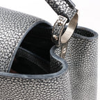 Louis Vuitton Taurillon Capucines MM Handbag in Silver