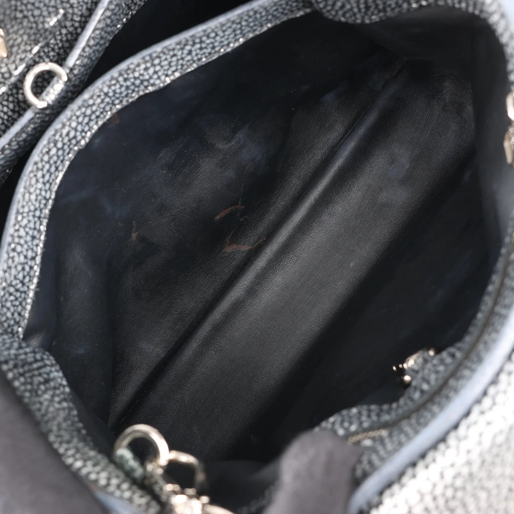 Louis Vuitton Taurillon Capucines MM Handbag in Silver