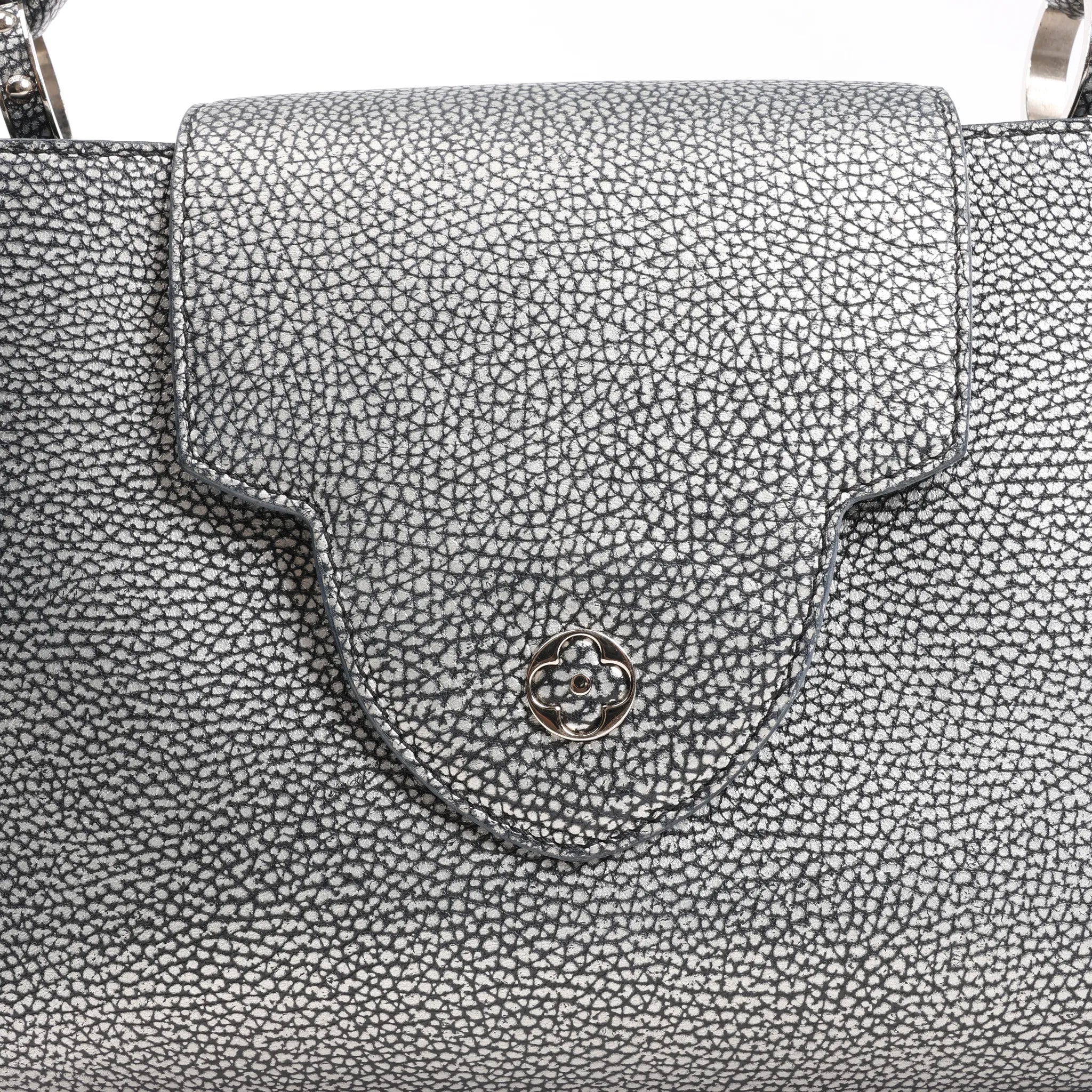 Louis Vuitton Taurillon Capucines MM Handbag in Silver