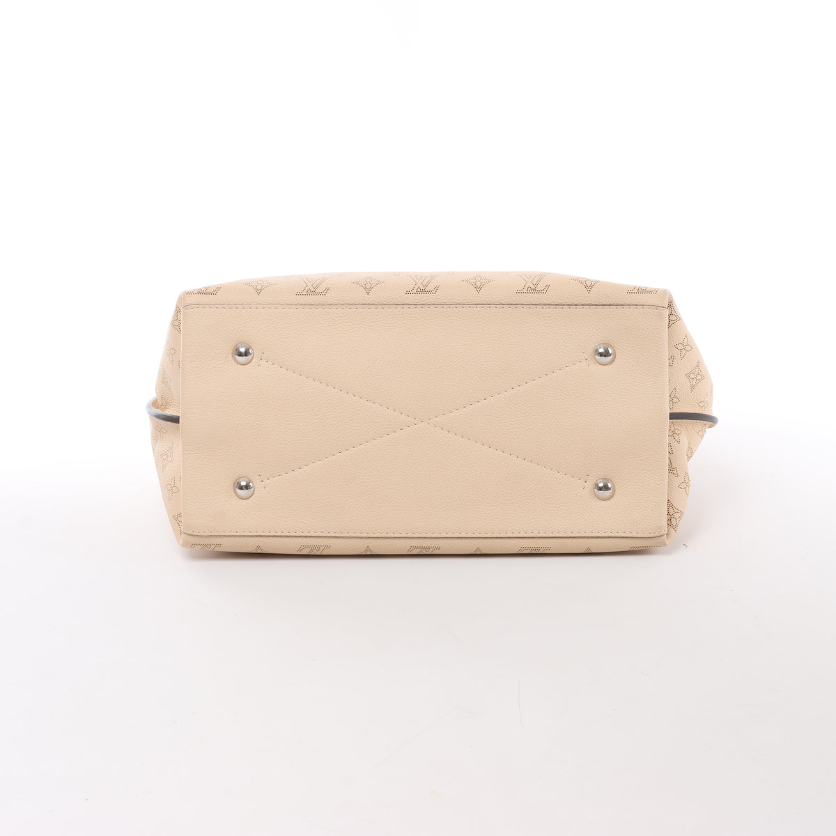 Louis Vuitton Carmel Perforated Mahina Leather Hobo Shoulder Bag in in Beige Crème M53188