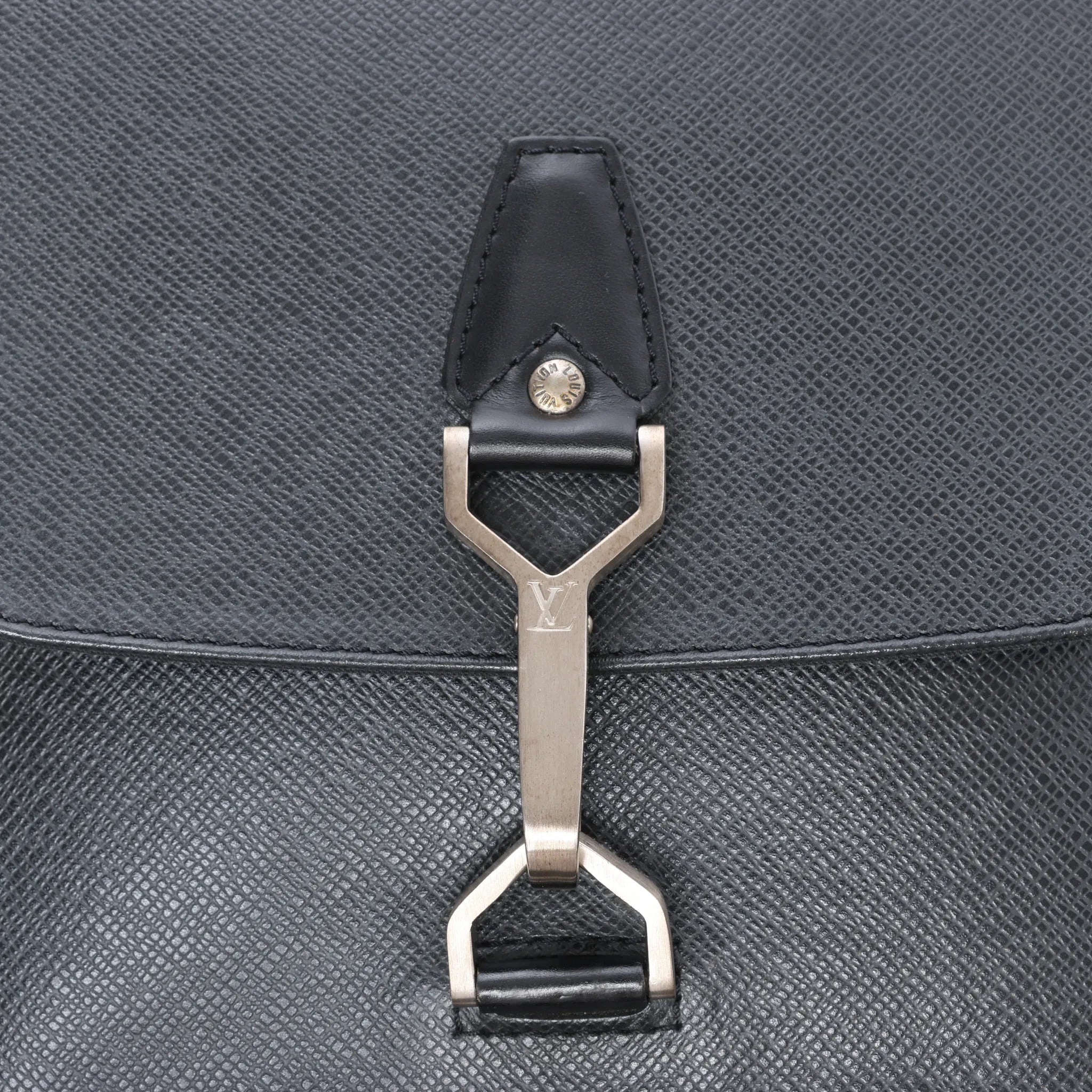 Louis Vuitton Cassiar Taiga Leather Backpack in Black M30172