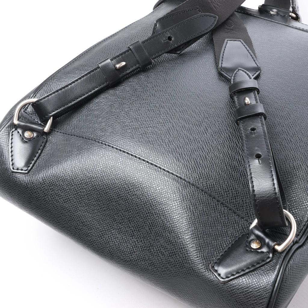 Louis Vuitton Cassiar Taiga Leather Backpack in Black M30172