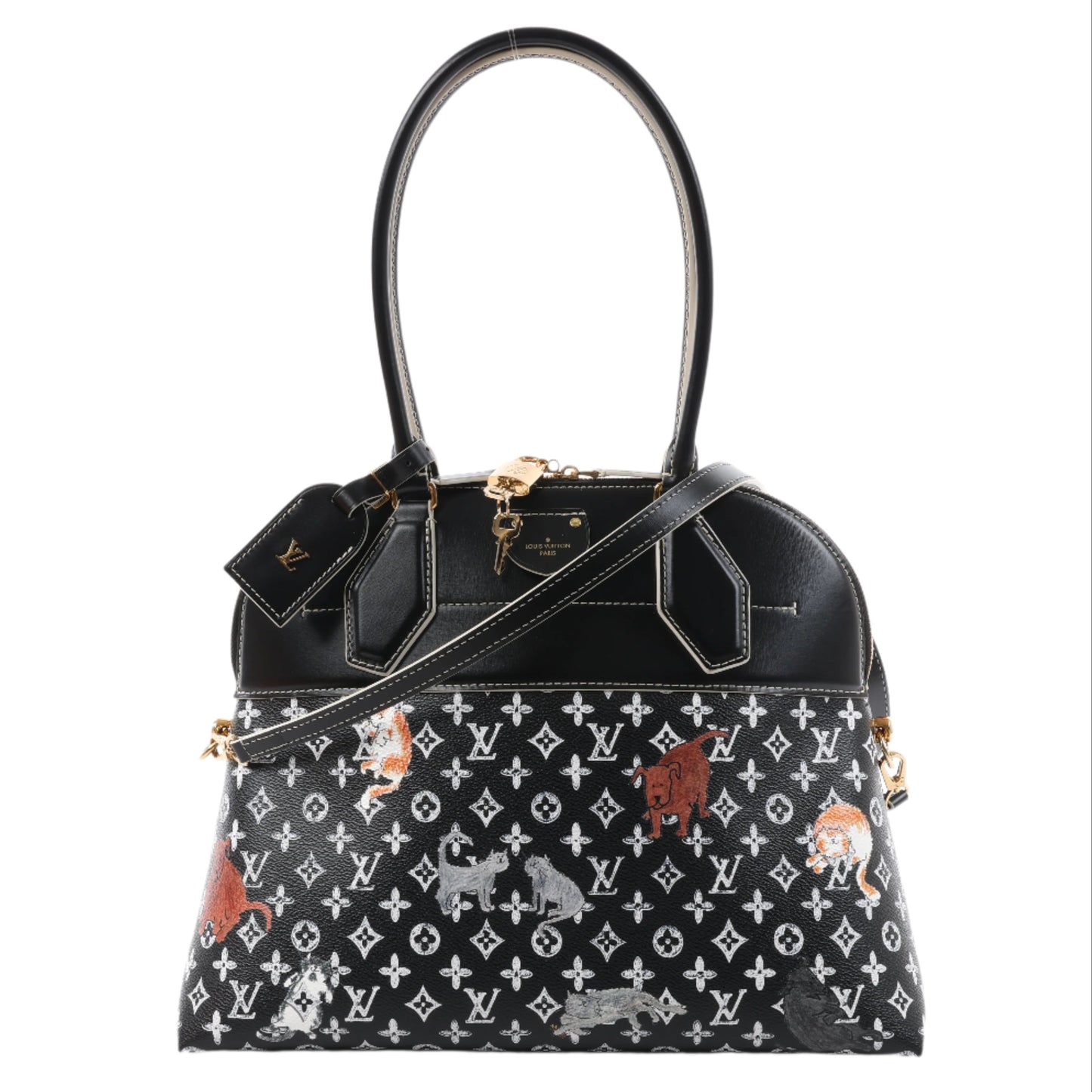 Louis Vuitton Catogram Alma Souple 2Way Shoulder Bag in Black M44403