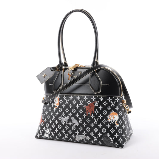 Louis Vuitton Catogram Alma Souple 2Way Shoulder Bag in Black M44403