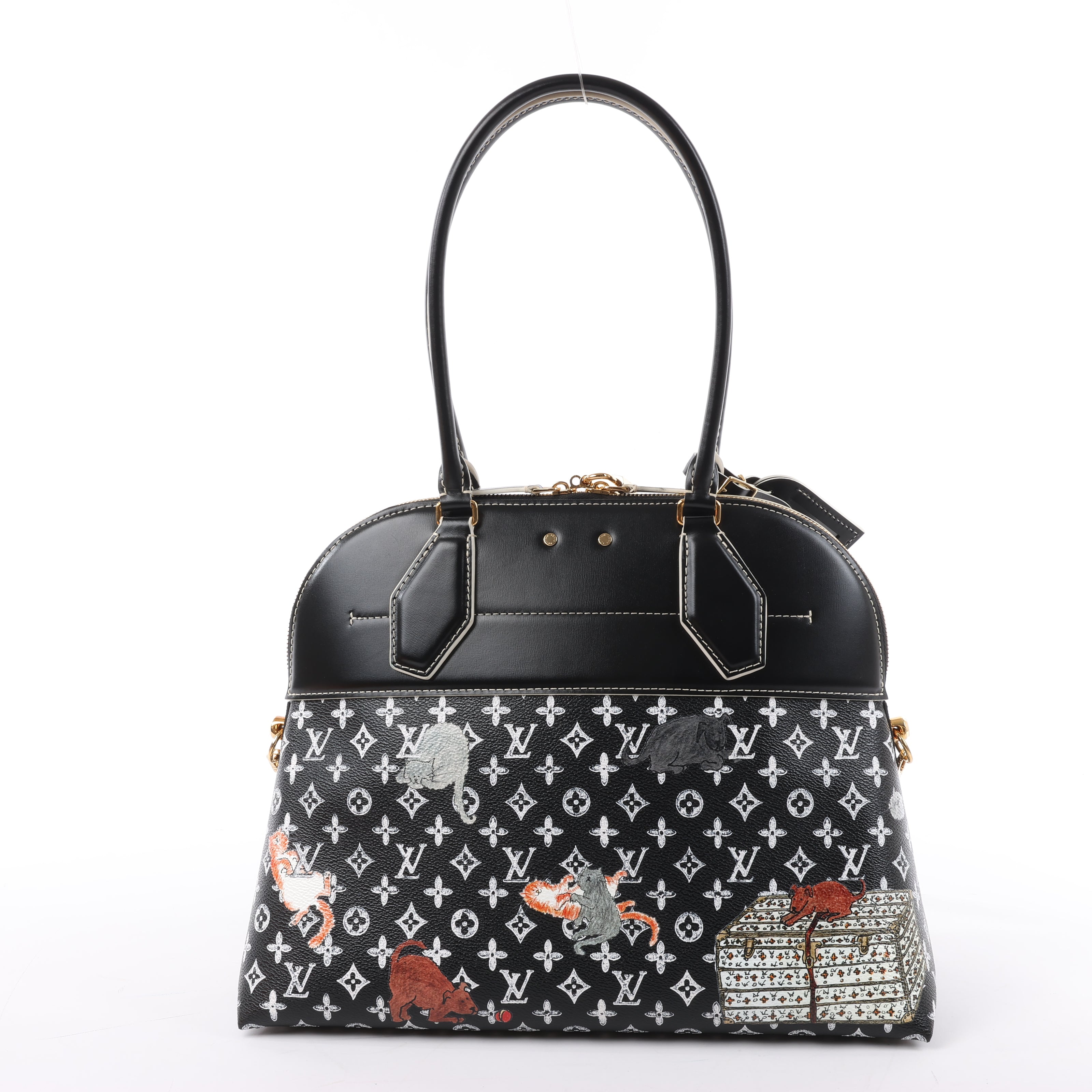 Louis Vuitton Catogram Alma Souple 2Way Shoulder Bag in Black M44403