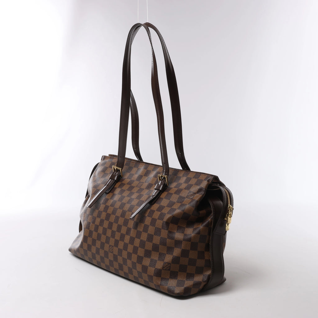 Bolso de hombro Louis Vuitton Chelsea Damier Ebene en marrón N51119