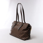 Bolso de hombro Louis Vuitton Chelsea Damier Ebene en marrón N51119