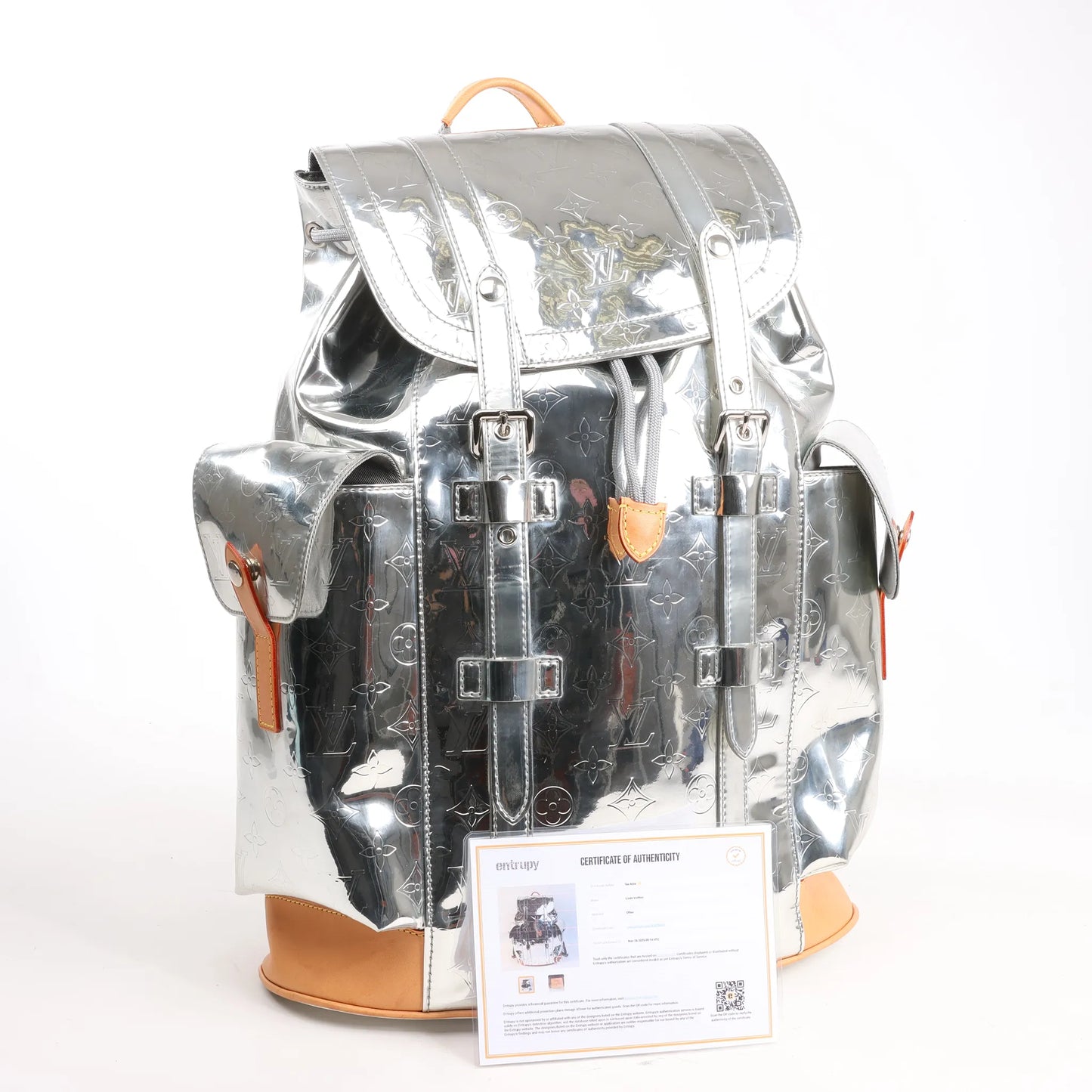 Louis Vuitton Monogram Mirror Christopher PM Backpack in Silver M58756