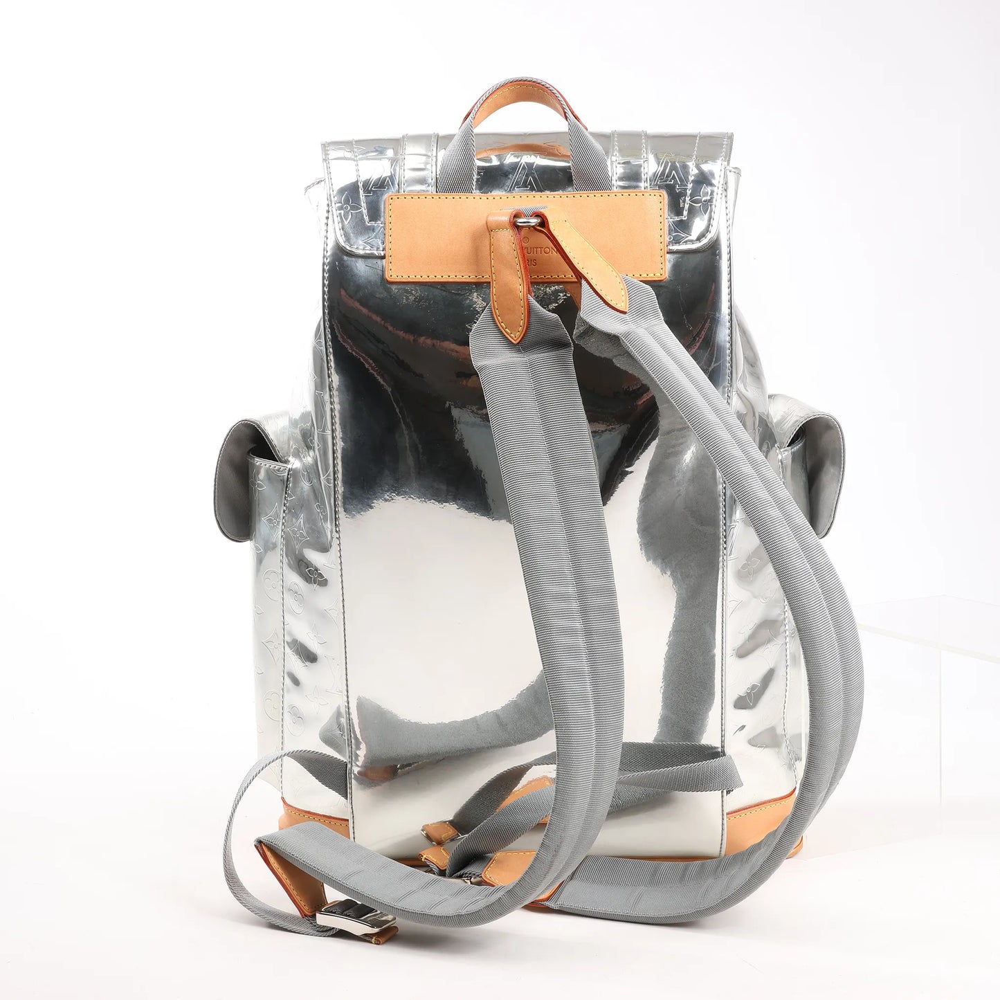 Louis Vuitton Monogram Mirror Christopher PM Backpack in Silver M58756