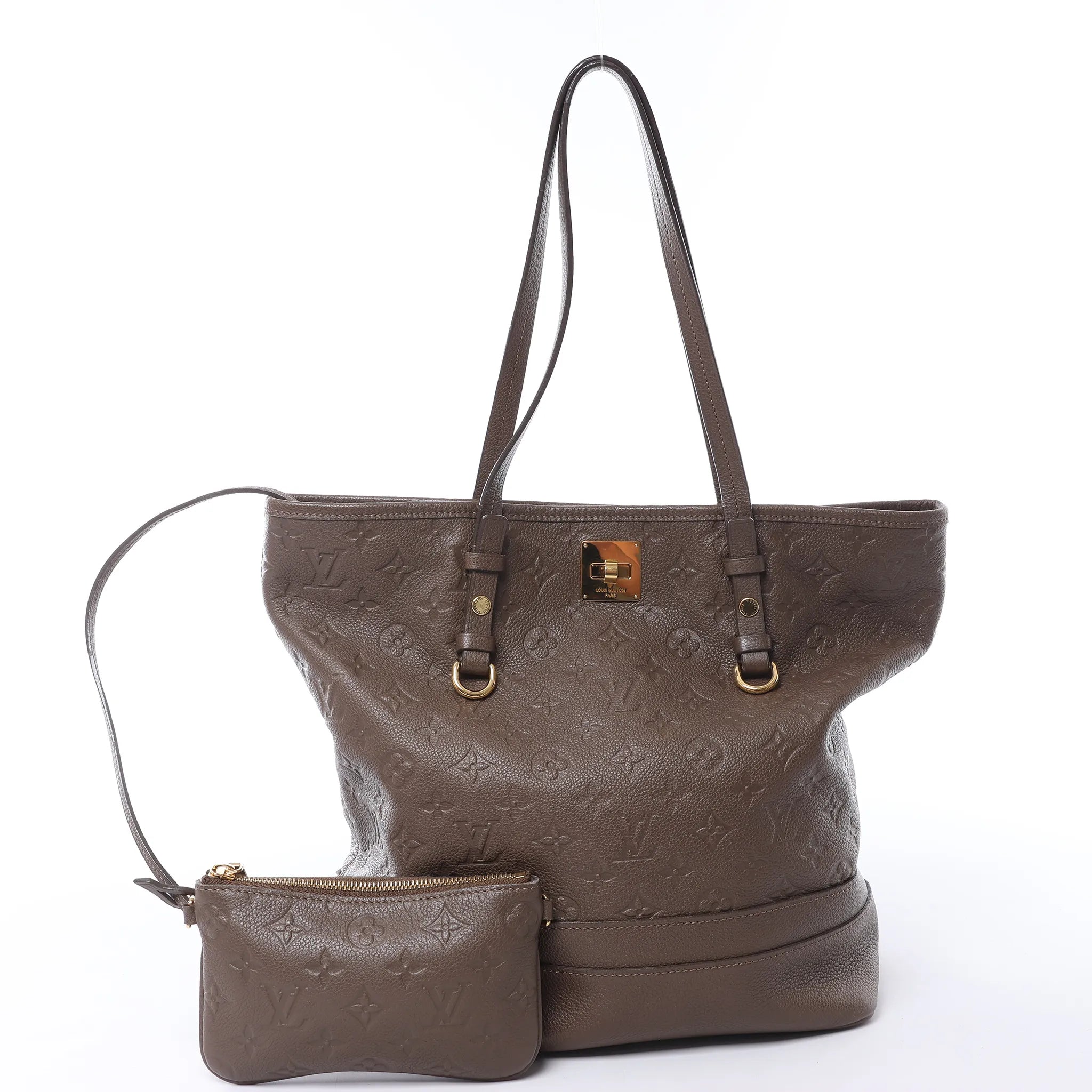 Louis Vuitton Citadin PM Monogram Empreinte Shoulder Bag in Brown M40516