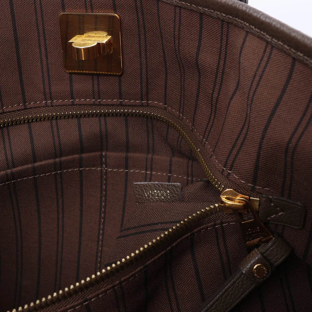 Louis Vuitton Citadin PM Monogram Empreinte Shoulder Bag in Brown M40516