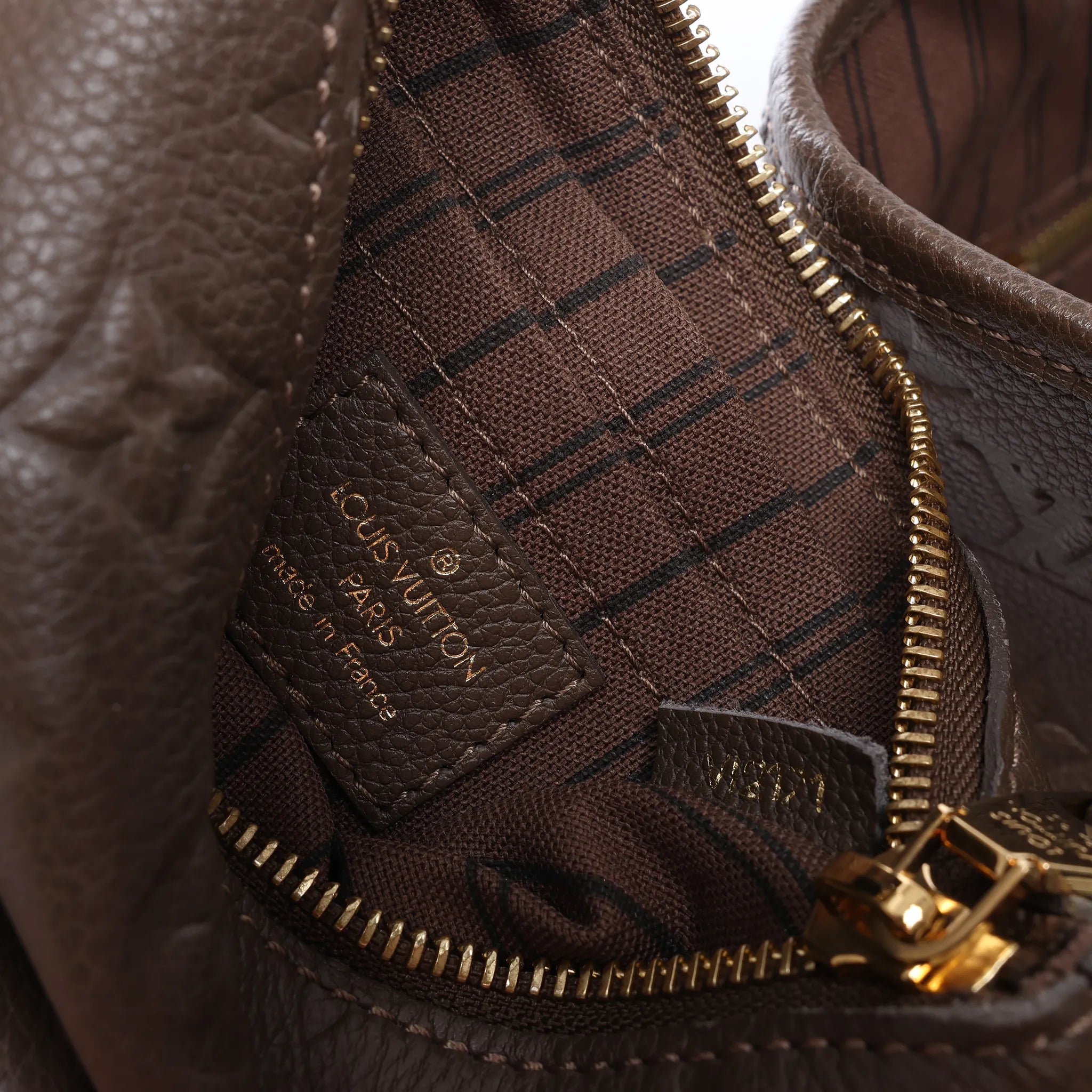 Louis Vuitton Citadin PM Monogram Empreinte Shoulder Bag in Brown M40516