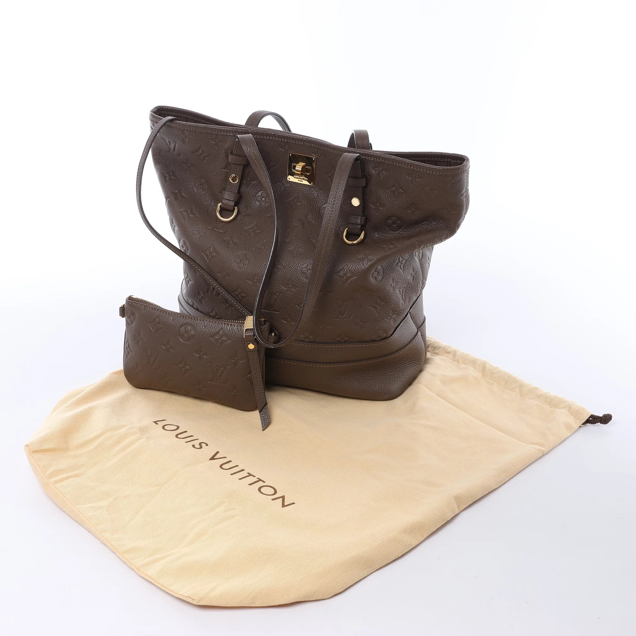 Louis Vuitton Citadin PM Monogram Empreinte Shoulder Bag in Brown M40516