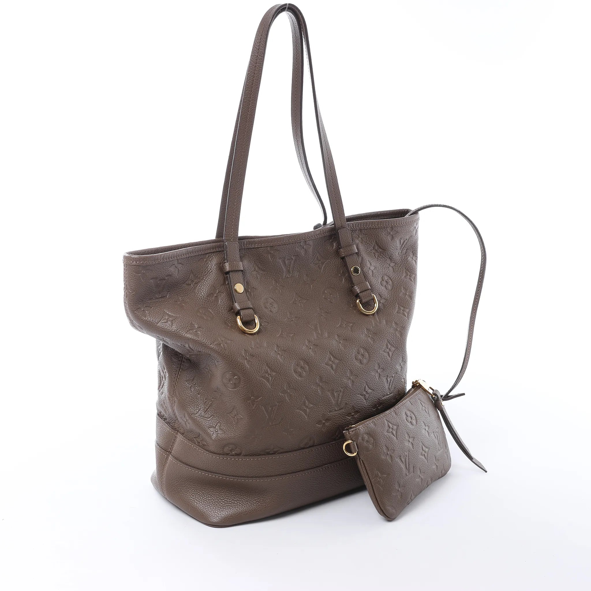 Louis Vuitton Citadin PM Monogram Empreinte Shoulder Bag in Brown M40516