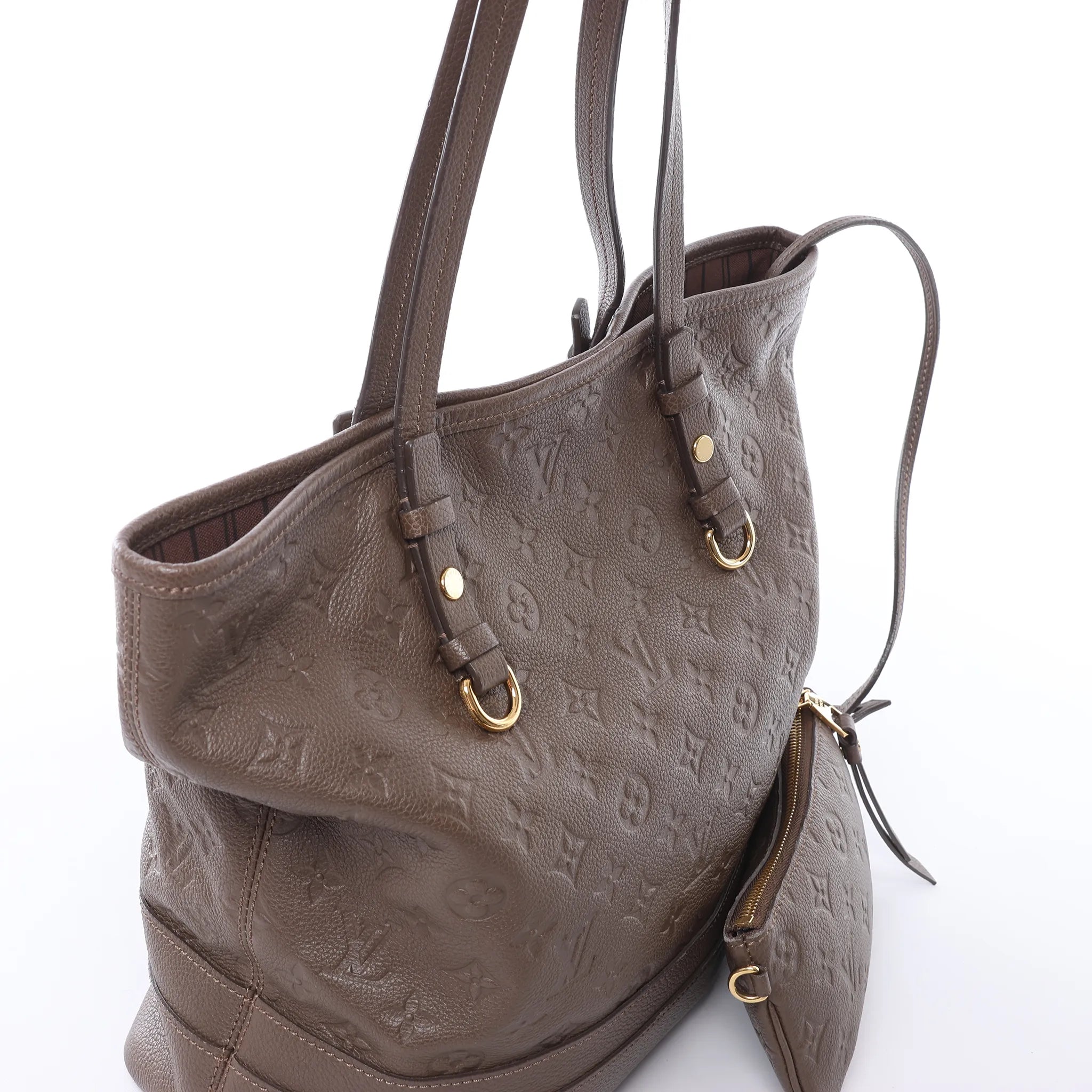 Louis Vuitton Citadin PM Monogram Empreinte Shoulder Bag in Brown M40516
