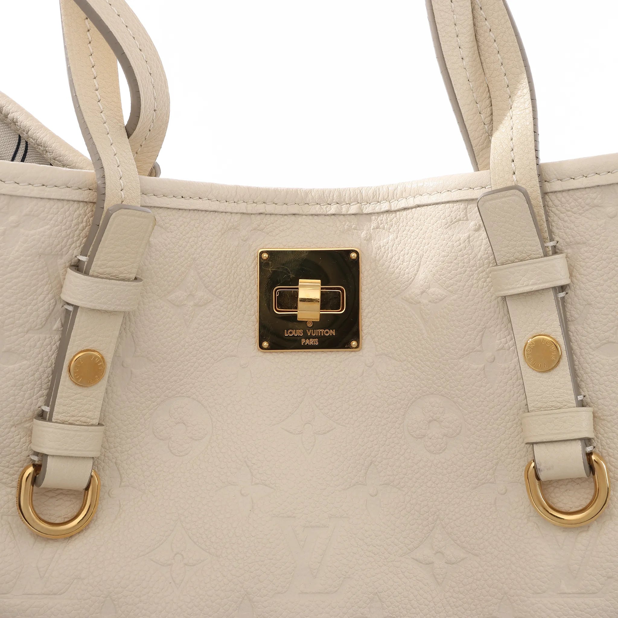 Louis Vuitton Citadin PM Monogram Empreinte Shoulder Bag in Beige M40554