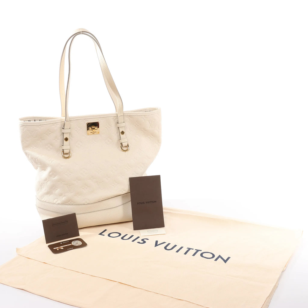 Louis Vuitton Citadin PM Monogram Empreinte Shoulder Bag in Beige M40554