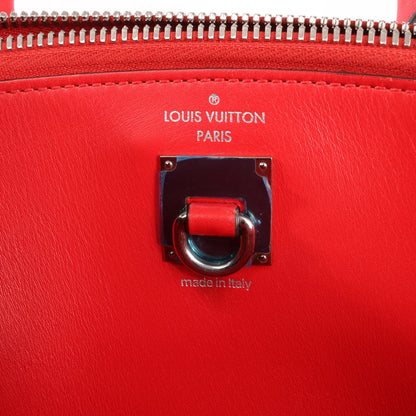Louis Vuitton City Steamer PM Taurillon 2Way Handbag in Red M51030