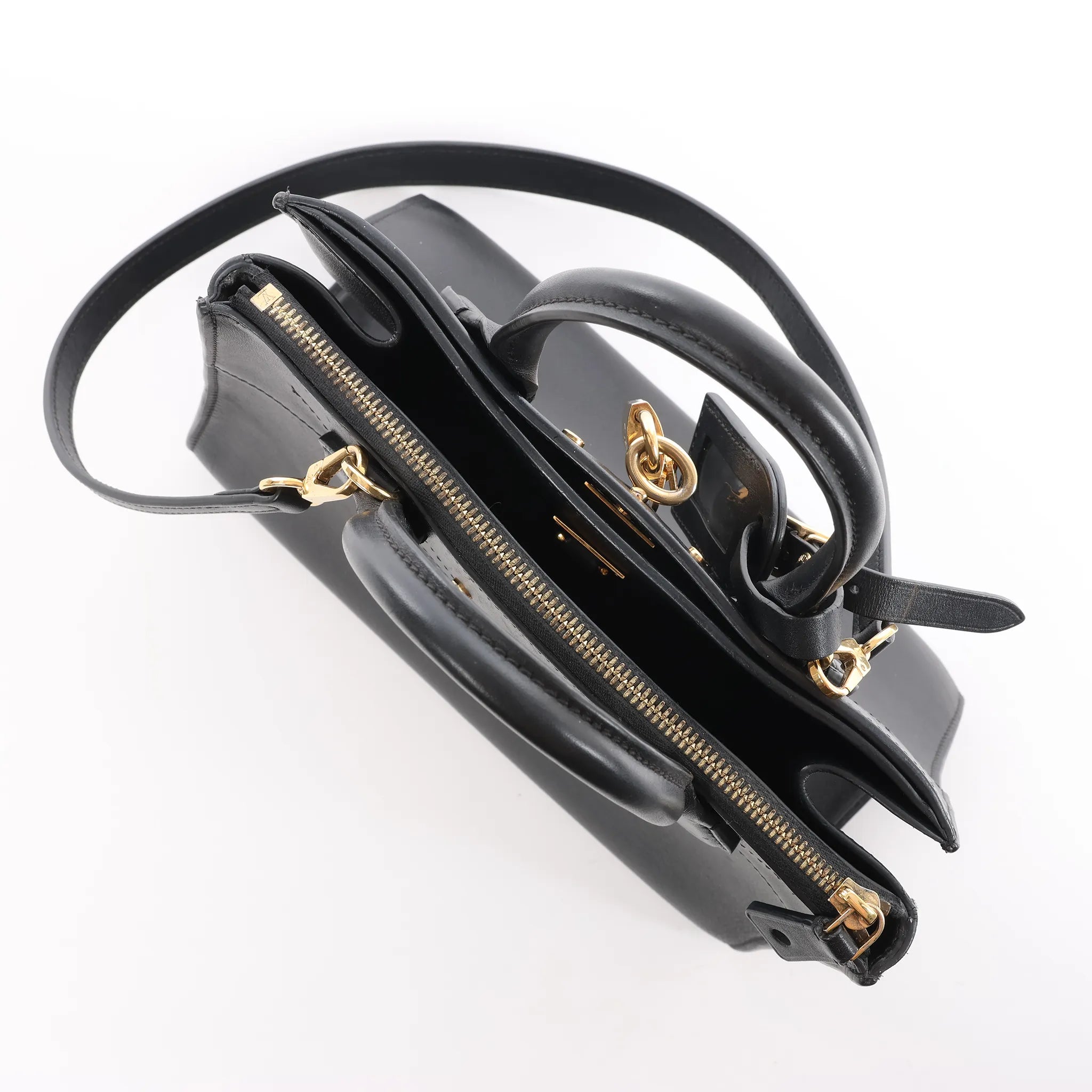 Louis Vuitton City Steamer PM Taurillon 2Way Handbag in Black M53028
