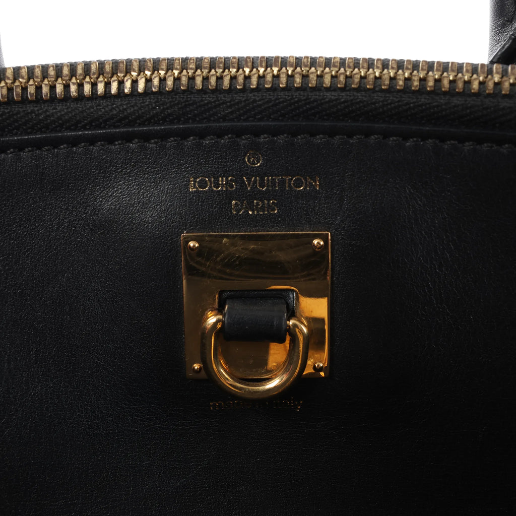Louis Vuitton City Steamer PM Taurillon 2Way Handbag in Black M53028