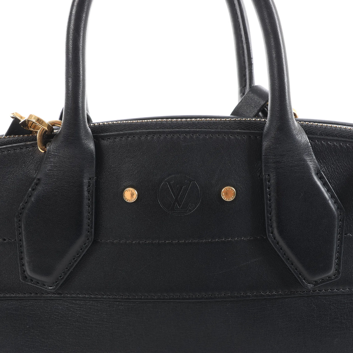 Louis Vuitton City Steamer PM Taurillon 2Way Handbag in Black M53028