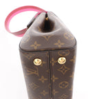 Louis Vuitton Cluny BB Monogram Canvas 2Way Handbag in Brown x Pink M42738