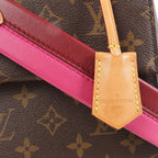 Louis Vuitton Cluny BB Monogram Canvas 2Way Handbag in Brown x Pink M42738