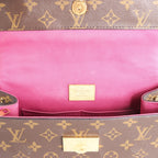 Louis Vuitton Cluny BB Monogram Canvas 2Way Handbag in Brown x Pink M42738