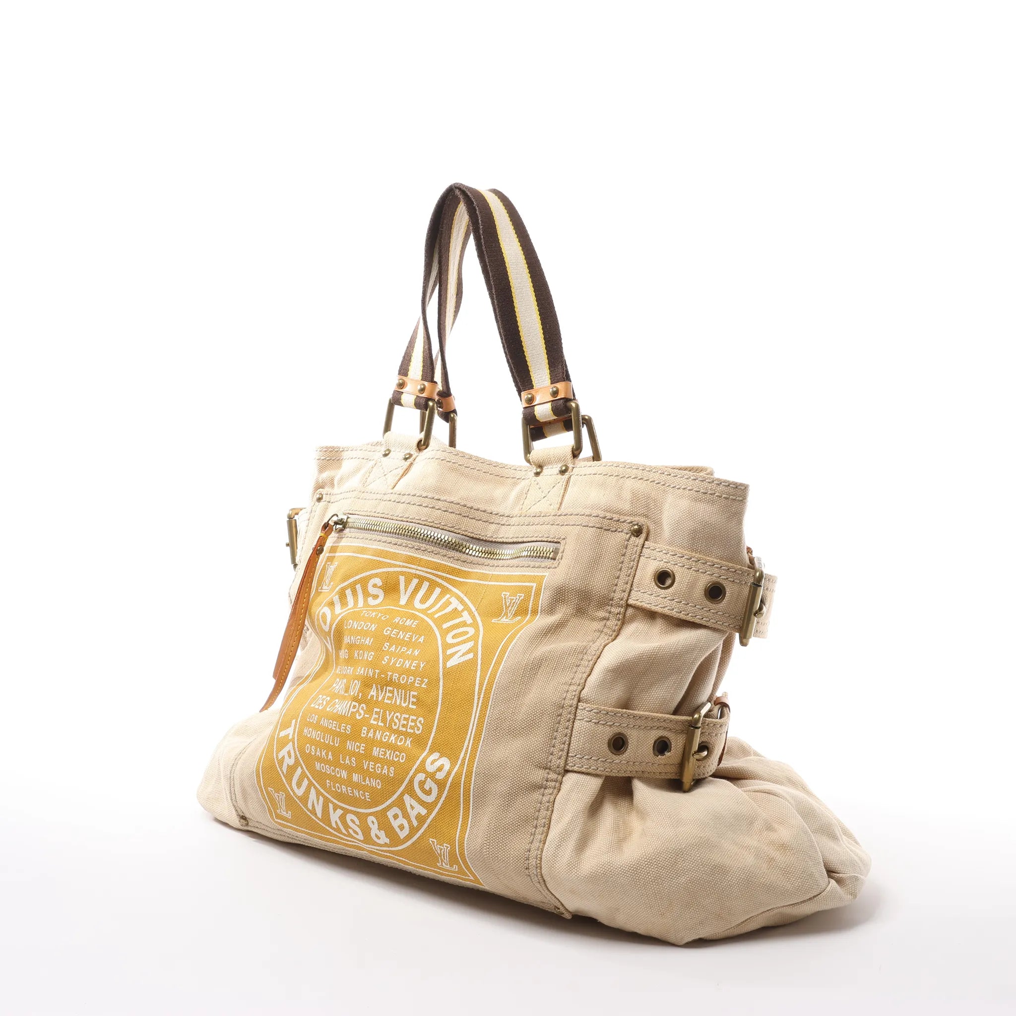 Louis Vuitton Toile Globe GM Limited Edition Cloth Handbag in Beige M95110