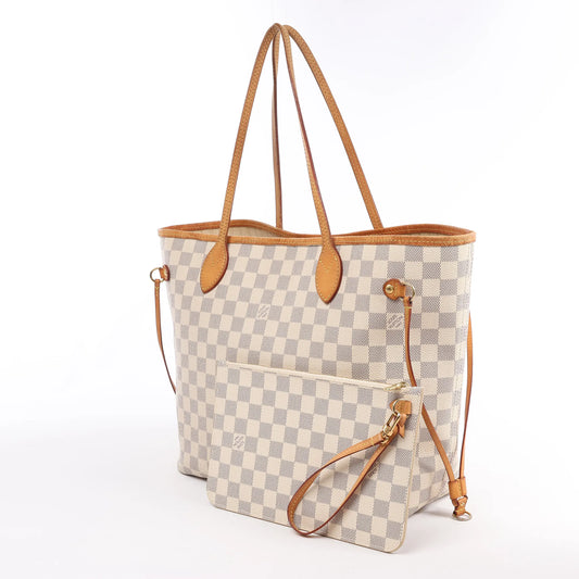 Louis Vuitton Damier Azur Neverfull MM Shoulder Bag N41361