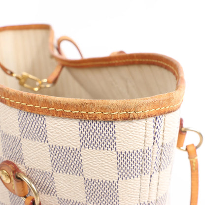 Louis Vuitton Damier Azur Neverfull MM Shoulder Bag N41361