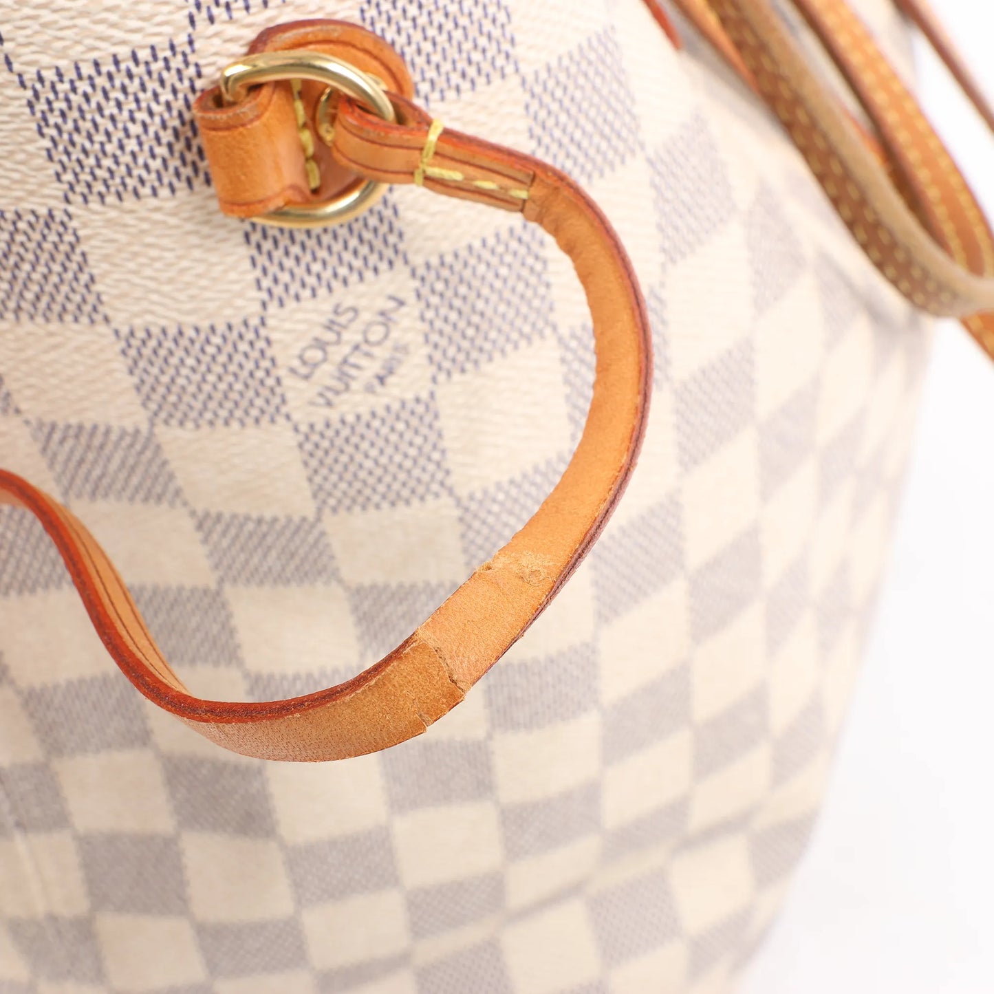 Louis Vuitton Damier Azur Neverfull MM Shoulder Bag N51107